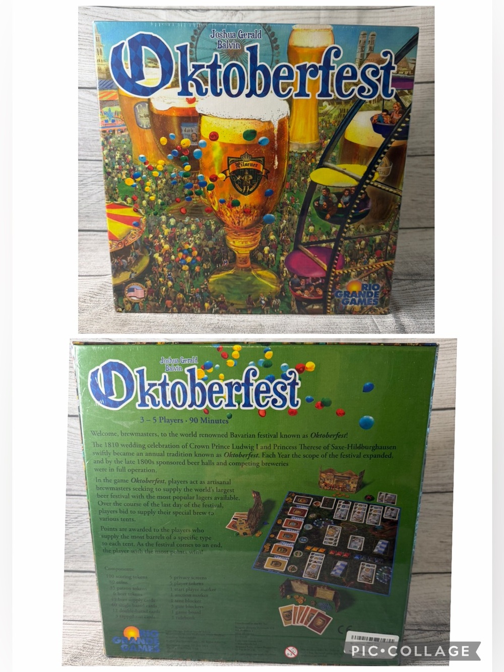 Oktoberfest Board Game - Festive Beer Garden Artwork